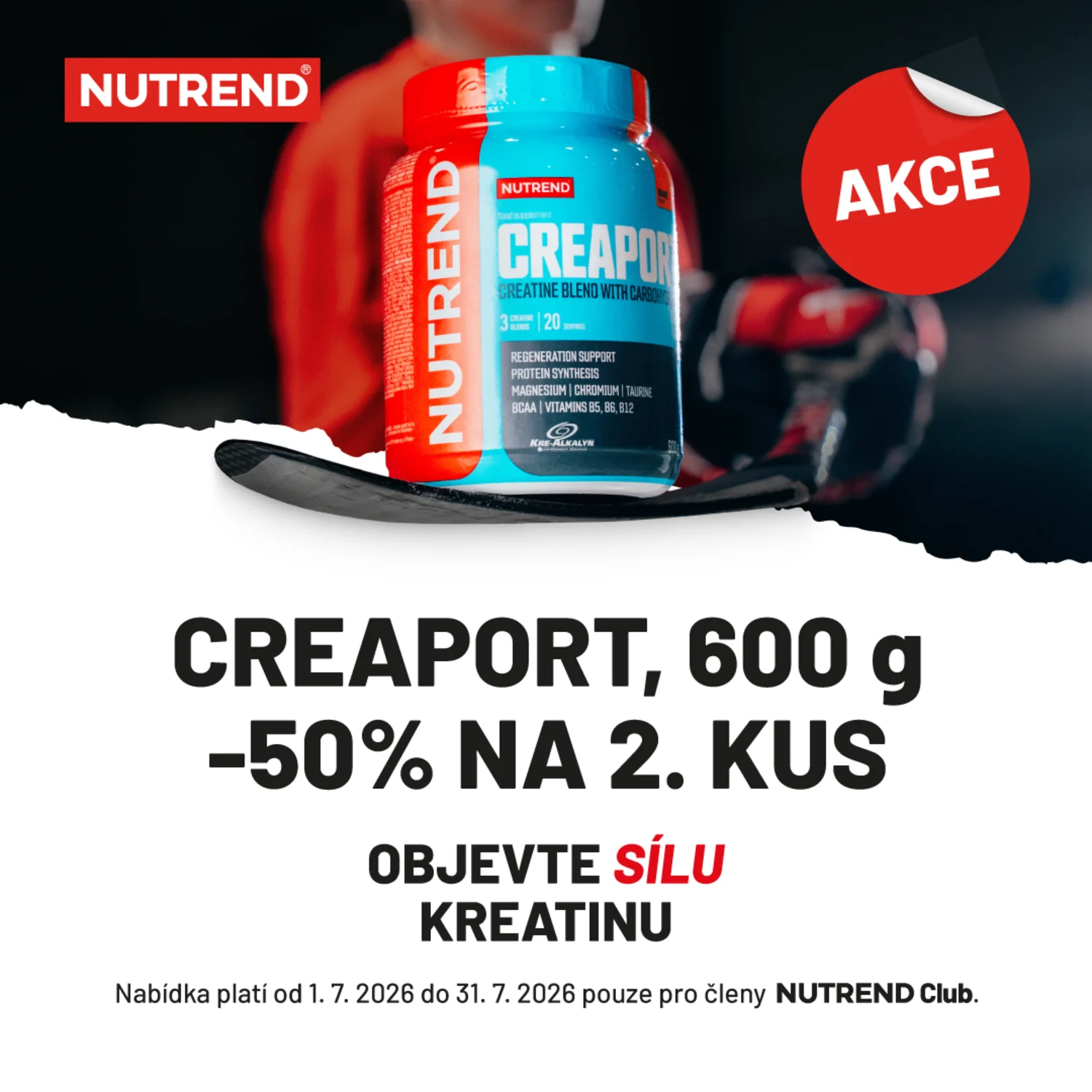 Nutrend Club: 50 % na druhý Creaport