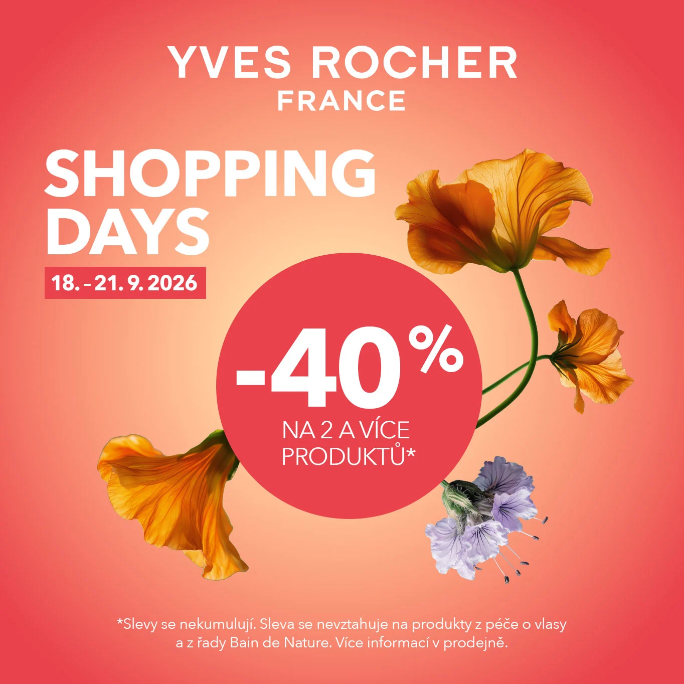 Sleva 40 % na 2 a více produktů