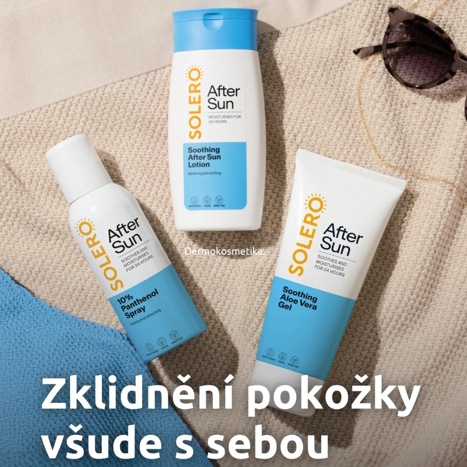 Pokožka po slunění ocení hydrataci a podporu zklidnění.