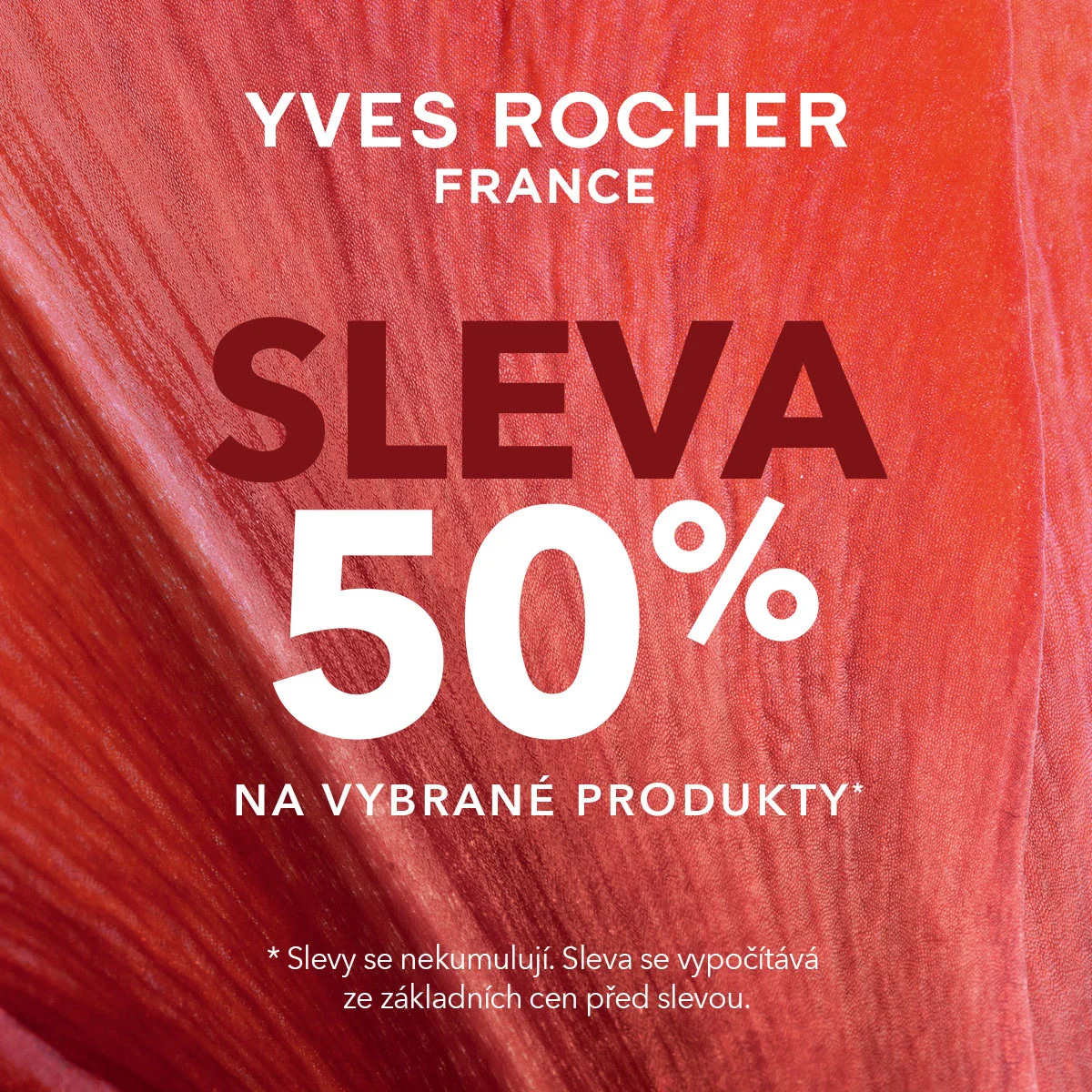 Sleva 50 % na vybrané produkty