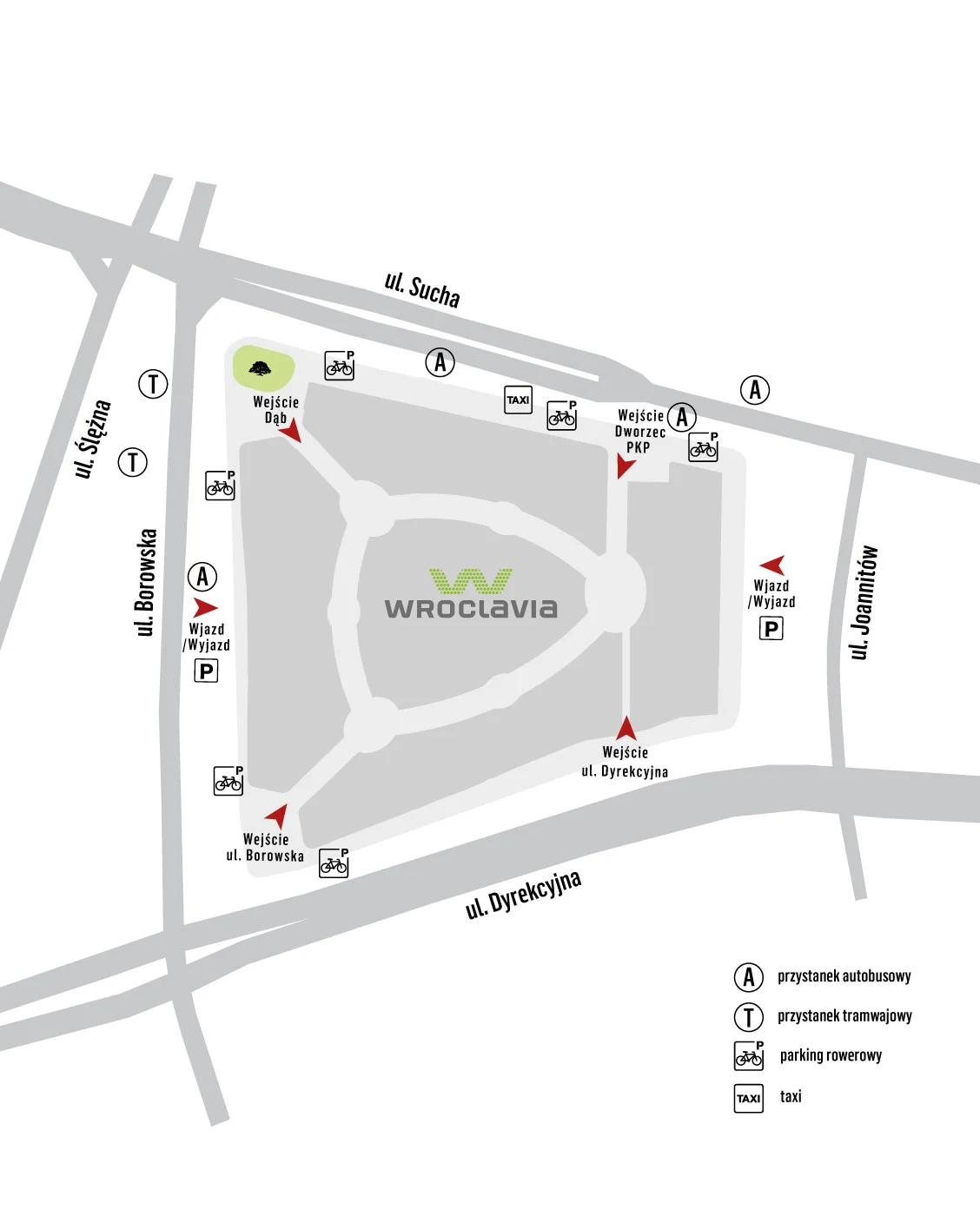 Mapa parkingu we Wroclavii