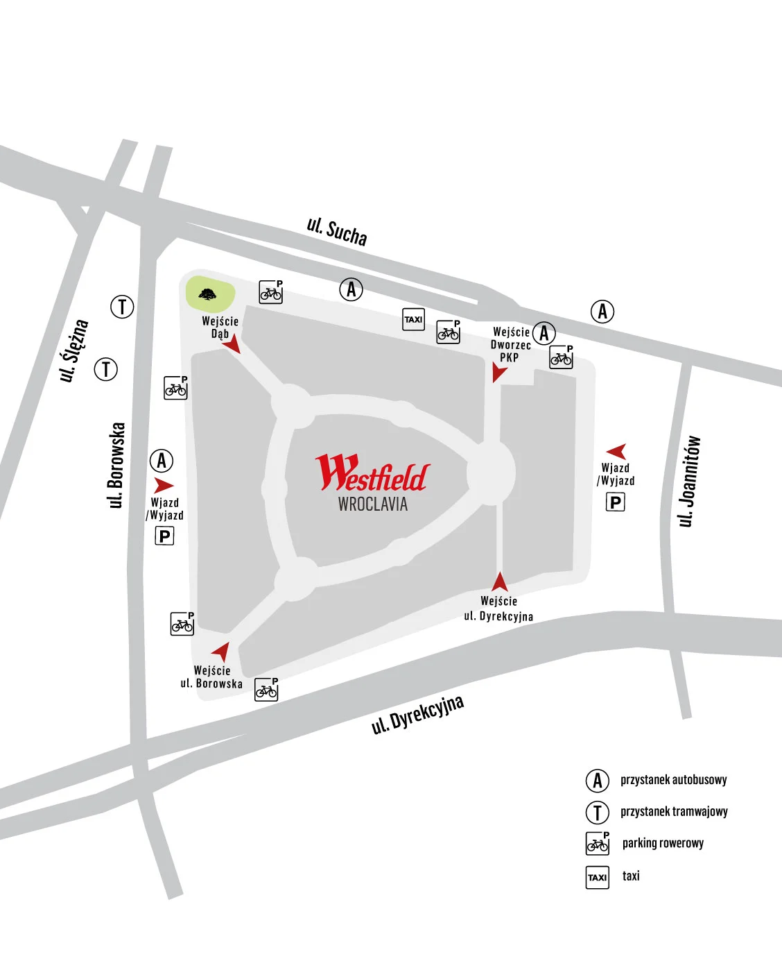 Mapa parkingu w Westfield Wroclavia