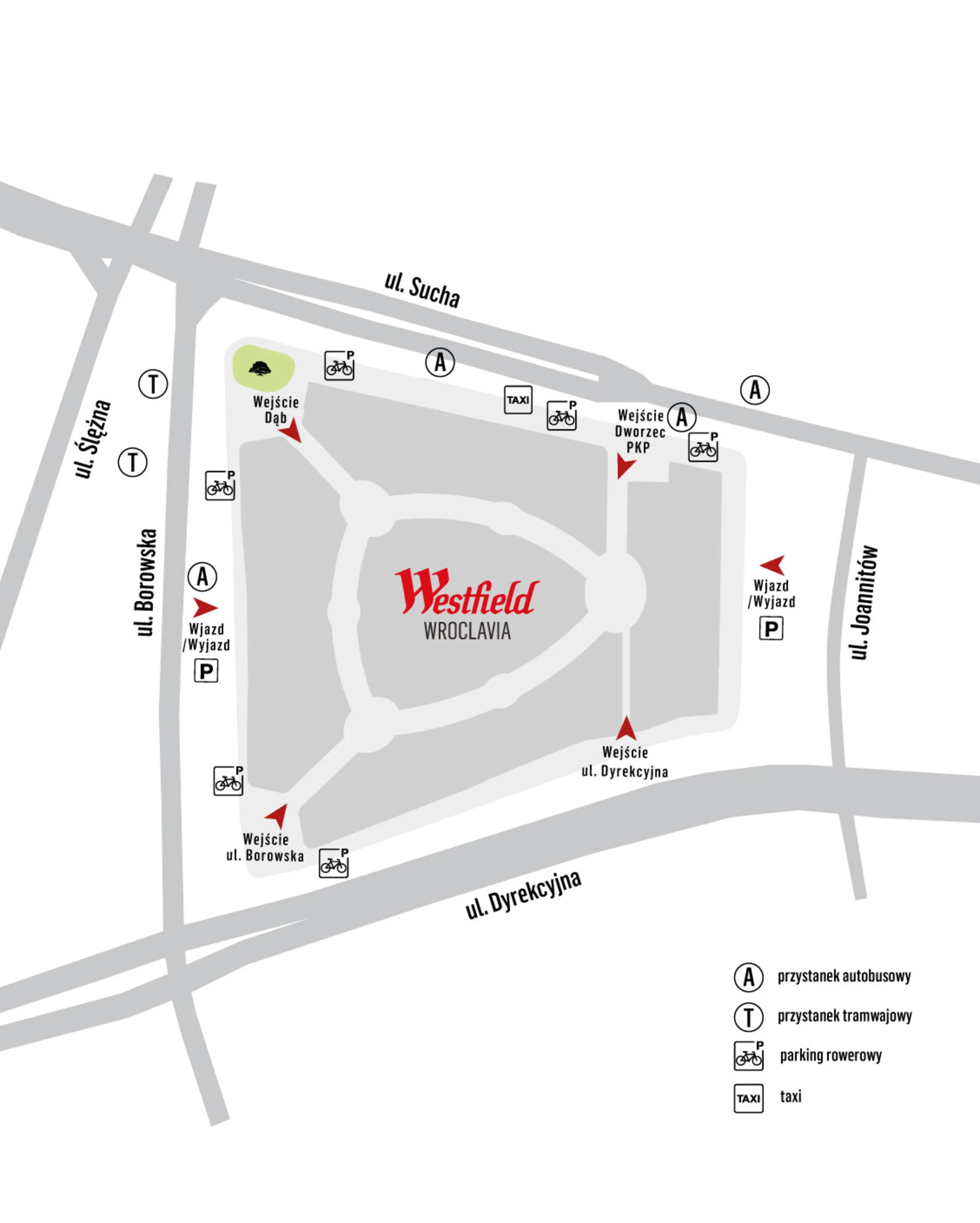 Mapa parkingu w Westfield Wroclavia