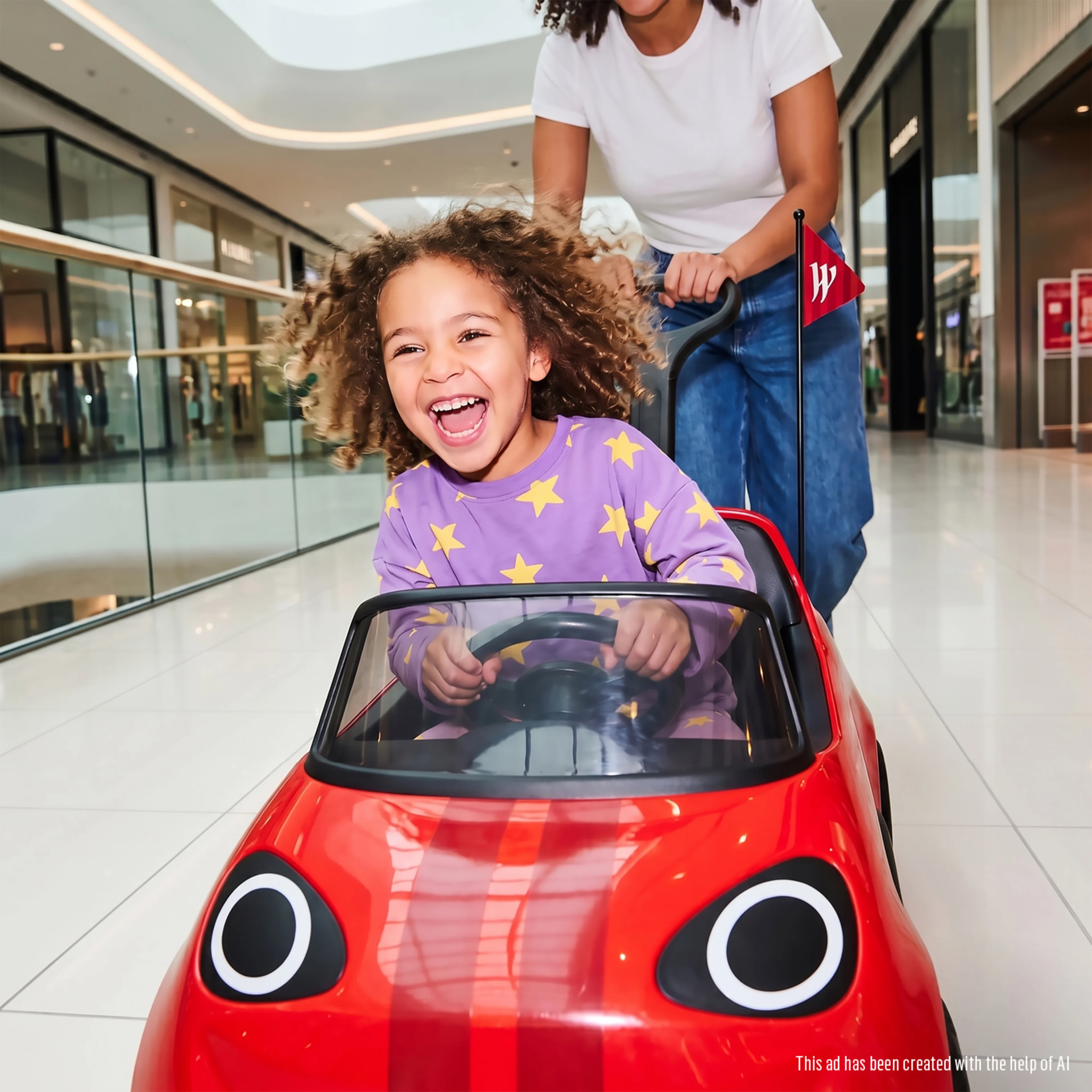 Image of a red Kiddy Car