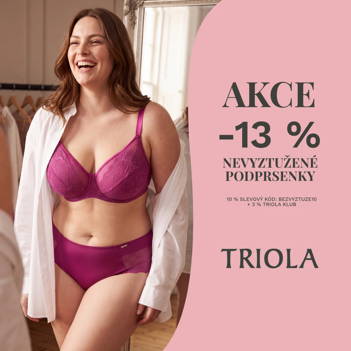 Sleva 13 % na nevyztužené podprsenky