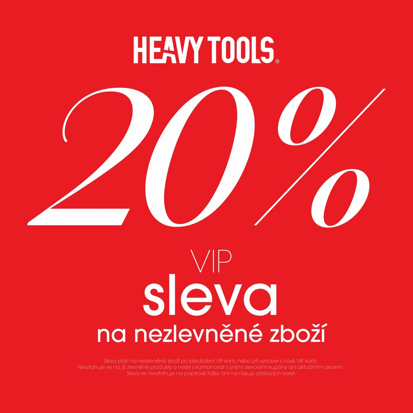 Heavy Tools zve na VIP dny se slevou 20 %
