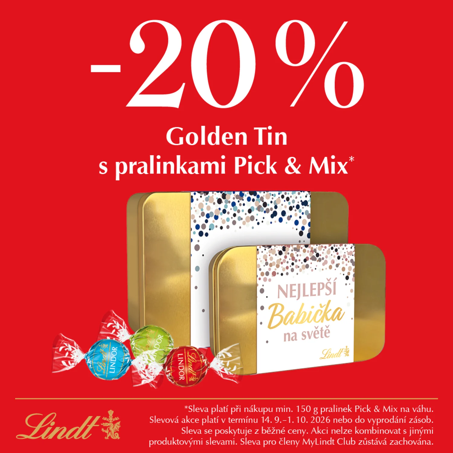 −20 % na pralinky Pick & Mix