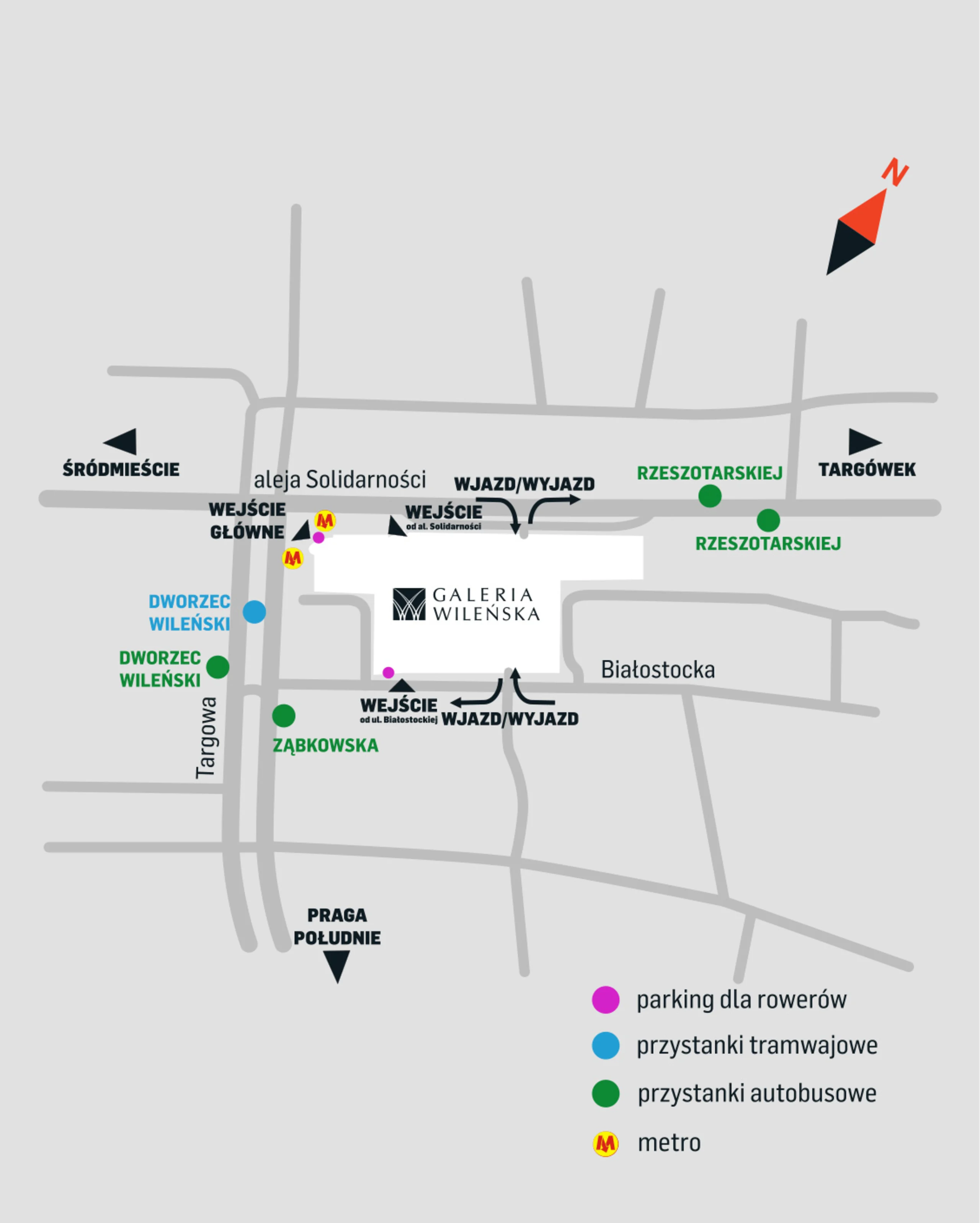 Mapa parkingu w Galerii Wileńskiej