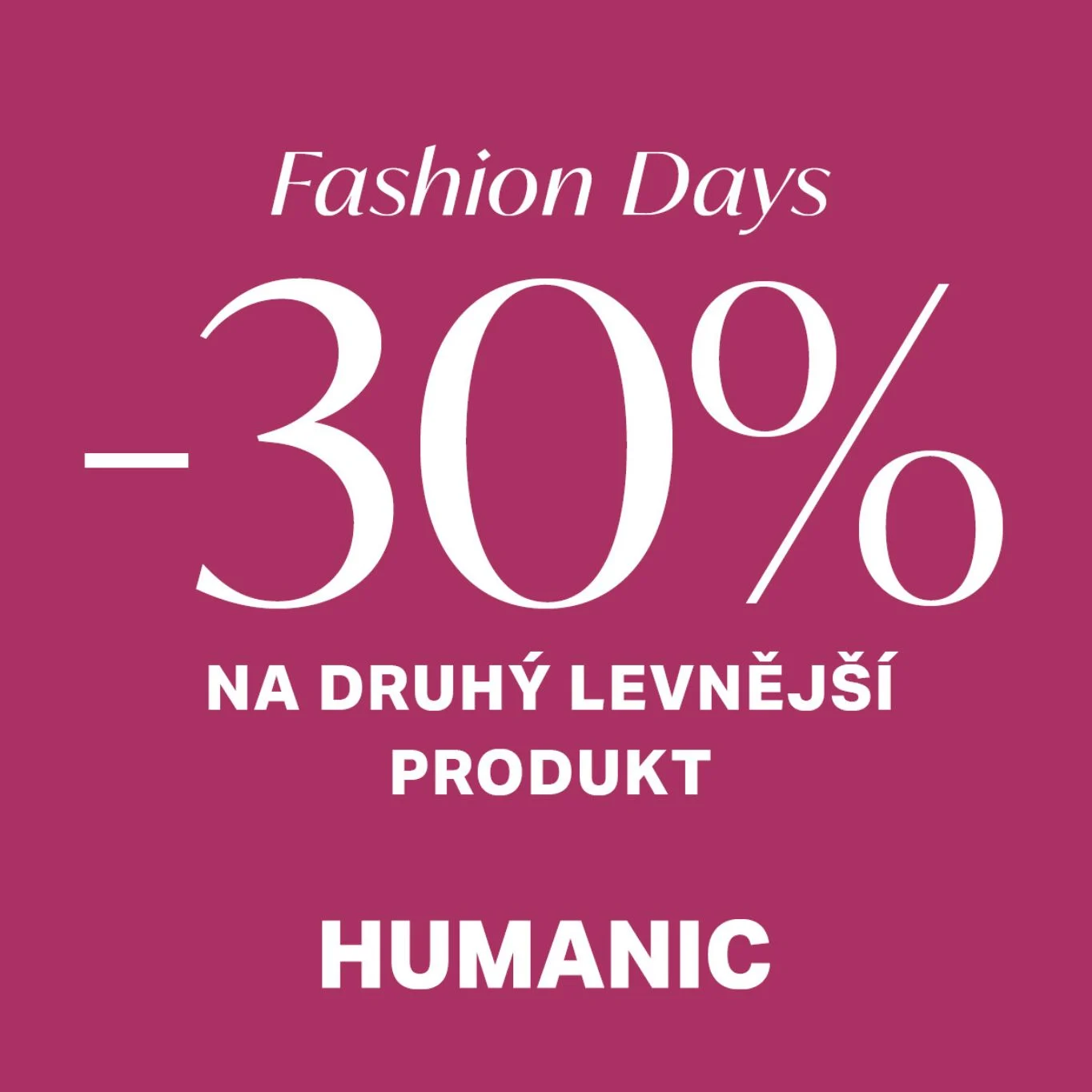 Sleva 30 % na druhý levnější produkt