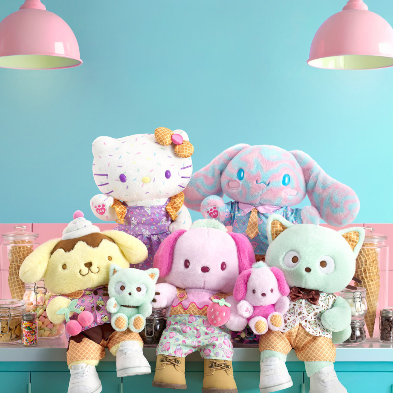 d*7様 グリコx Hello Kitty ひとつぶ300メートル＆福袋ふらふら Build-A-Bear x Hello Kitty and Friends Ice-Cream Socials