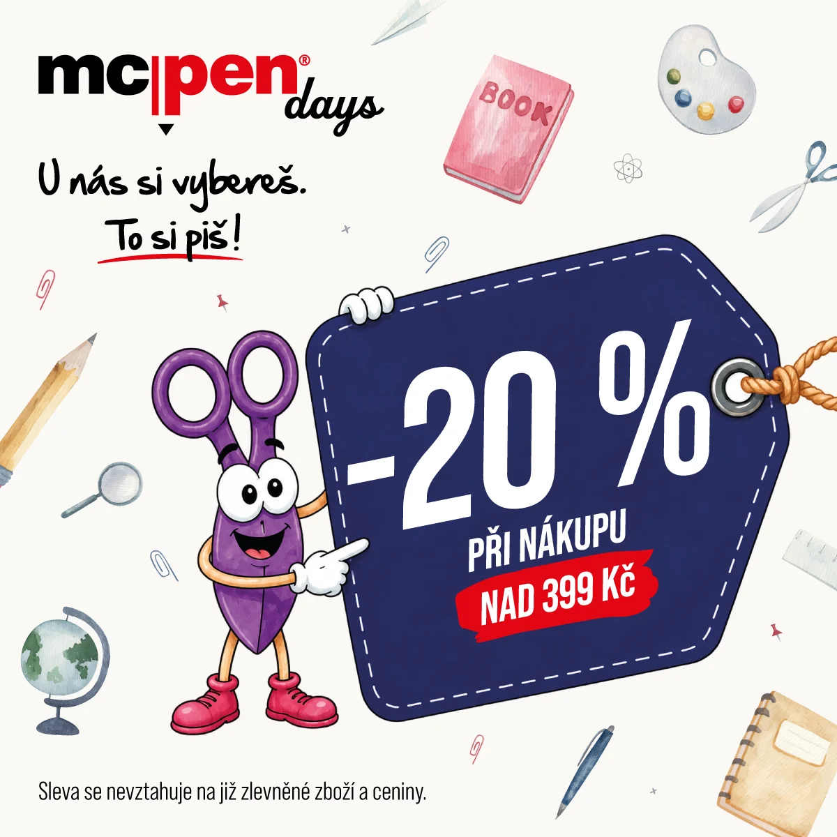 Slevove dny: -20 % pri nakupu nad 399 Kc